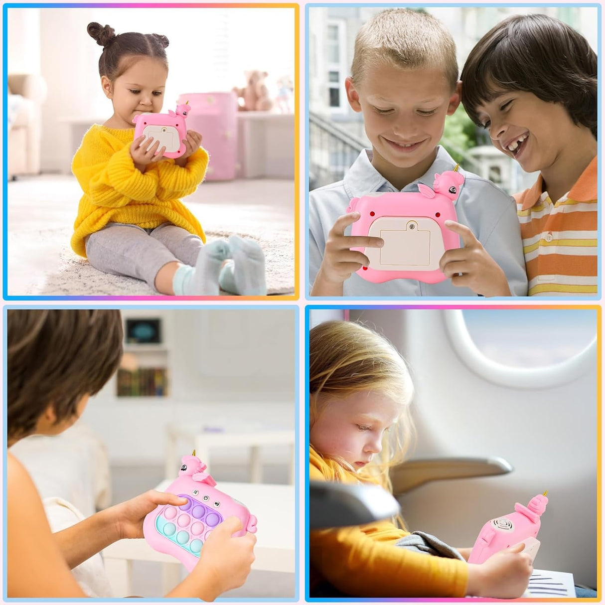 Jucarie Interactiva Pop It Whack A Mole, Tip Consola, Anti-Stres, 4 Moduri De Joc, Din Abs Si Silicon, +3 Ani - vivimall.ro
