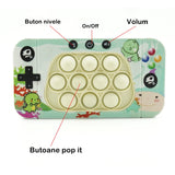 Jucarie Interactiva Tip Consola Pentru Copii Speed Push Whack-A-Mole, Joc De Viteza Pop It, Material Abs/Silicon, Cu Nivele, Sunete Si Lumini - vivimall.ro