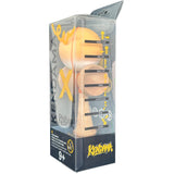 Jucarie Interactiva Kendama Profesionala din Lemn cu Bila Cauciucata, 18 x 6 x 7 cm, Joc de Indemanare pentru Copii si Adulti, Gradient Portocaliu Alb - vivimall.ro