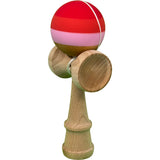 Jucarie Interactiva Kendama Profesionala, Vivimall, din Lemn, 18 x 7 x 6 cm, Joc de Indemanare pentru Copii si Adulti, Multicolor Rosu inchis Rosu Alb - vivimall.ro