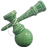 Kendama X Originala, Profesionala, Flippy, Kendama Cracked, din Lemn, 18 cm, Verde Alb