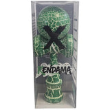Kendama X Originala, Profesionala, Flippy, Kendama Cracked, din Lemn, 18 cm, Verde Alb