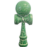 Kendama X Originala, Profesionala, Flippy, Kendama Cracked, din Lemn, 18 cm, Verde Alb