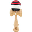 Kendama X Originala, Profesionala, Flippy, din Lemn, Super Sticky, 18 cm, Rosu/Negru/Alb - vivimall.ro
