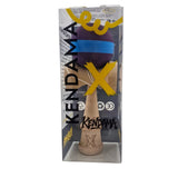 Jucarie Kendama X Originala, Profesionala, Flippy, din Lemn, Rubber Grip, 18 cm, Mov/Albastru