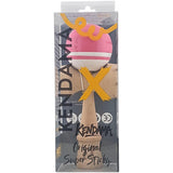 Jucarie Kendama X Originala, Profesionala, Vivimall, Super Sticky din Lemn, 18 cm, pentru Copii si Adulti, Roz/Alb - vivimall.ro