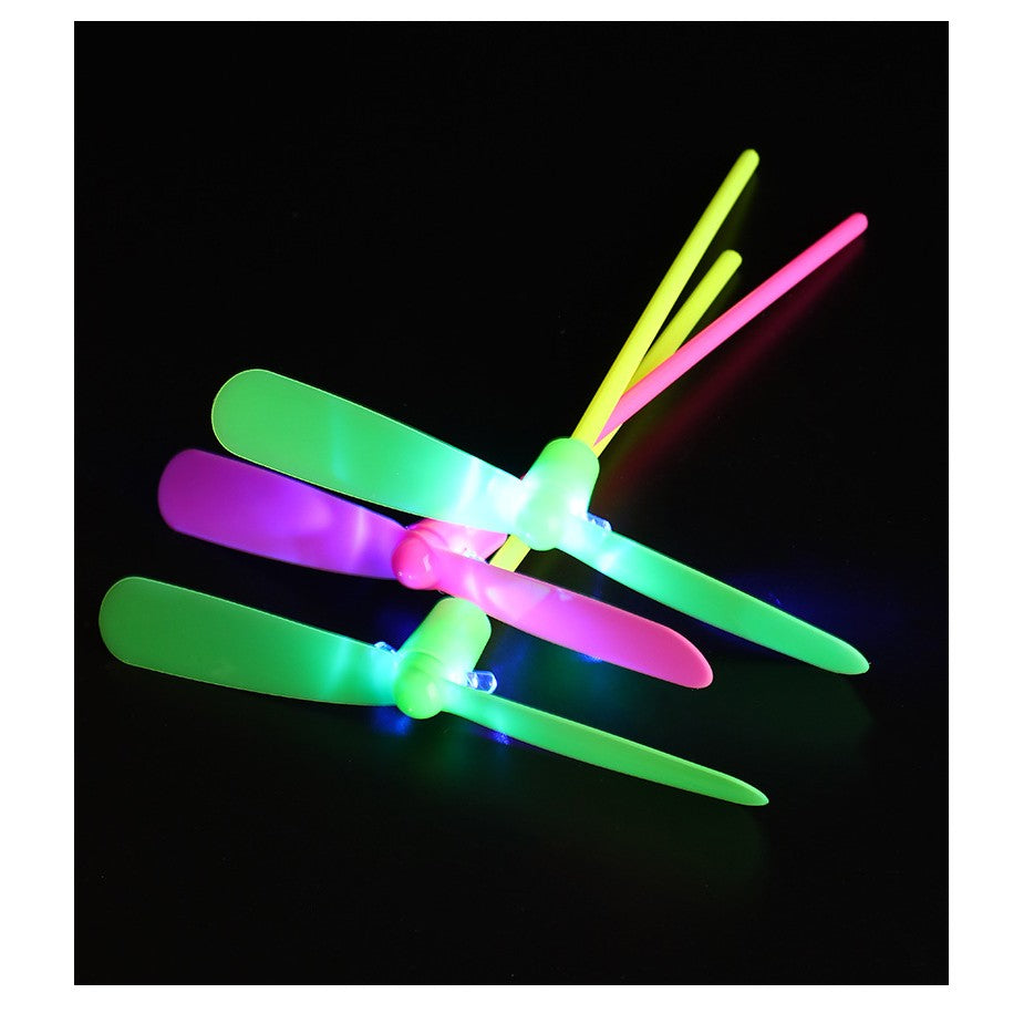 Set 4 Jucarii Libelula Zburatoare, Distractive Pentru Copii, Aruncatoare Manuale Din Plastic, Cu Lumini - vivimall.ro