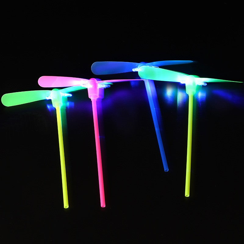 Set 4 Jucarii Libelula Zburatoare, Distractive Pentru Copii, Aruncatoare Manuale Din Plastic, Cu Lumini - vivimall.ro