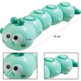 Jucarie Mecanica Pentru Copii Omida Haioasa, Cu Cheita, Distractiva, Se Taraste, Se Misca, 15 X 4 Cm - vivimall.ro