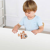 Jucarie mecanica pentru copii Flippy, pestisor haios, cu cheita, distractiv, se taraste, se misca, 11 x 9 x 7.5 cm cm, portocaliu