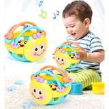 Jucarie Minge pentru Bebelusi, Vivimall, pentru Dentitie, Interactiva, 0-12 Luni, Galben-Multicolor - vivimall.ro