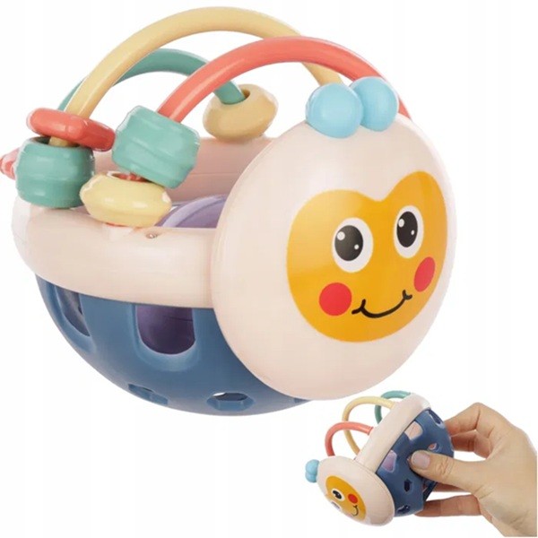 Jucarie Minge Pentru Bebelusi, Pentru Dentitie, Interactiva, 0-12 Luni, Roz-Multicolor - vivimall.ro