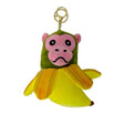 Jucarie Moale de Plus de Tip Breloc, Flippy, Model Italian Brainrot Maimuta Banana Chimpanzini Bananini, 14 x 10 cm, Verde Galben - vivimall.ro