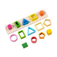 Jucarie Montessori De Sortat, Din Lemn, Tip Puzzle, Cu 5 Forme Asimetrice, 15 Piese, Educativa, Interactiva, Creativa, Materiale Non Toxice, +2 Ani - vivimall.ro