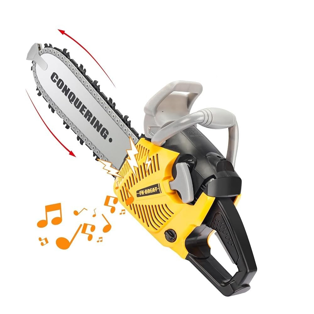 Jucarie Fierastrau Electric pentru Copii, Vivimall, cu Sunete și Lumini, Joc de Rol Interactiv, +3 Ani, 43 x 10 x 18.5 cm, Portocaliu - vivimall.ro