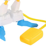 Jucarie pentru Copii, Vivimall, Lansator de Rachete cu Piciorul, Doua Lansatoare, 6 Rachete Fara Lumini, 33x25x27 cm, Alb-Albastru - vivimall.ro