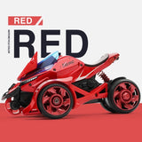 Jucarie Pentru Copii, Masina Cu Extensie De Motocicleta, 2 In 1, Rosie