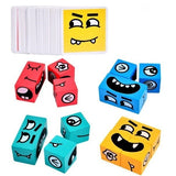 Jucarie Pentru Copii Montessori Flippy, Cub din Lemn, Asamblare Fete, 64 de Carti Distractive, pentru Baieti si Fete, Varsta +3 ani, Educativ, Cutie din Aluminiu, 13.5 x 4 x 9 cm, multicolor