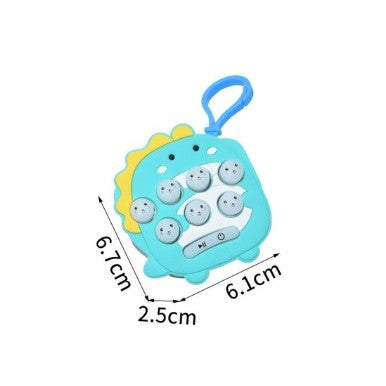 Jucarie Pentru Copii Portabila Joc Gopher, Cu Lumini Si Muzica, Tip Breloc, Model Dinozaur, Material Silicon Si Abs, Albastru - vivimall.ro