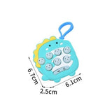 Jucarie Pentru Copii Portabila Joc Gopher, Cu Lumini Si Muzica, Tip Breloc, Model Dinozaur, Material Silicon Si Abs, Albastru - vivimall.ro
