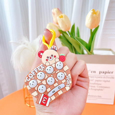 Jucarie Pentru Copii Portabila Joc Gopher, Cu Lumini Si Muzica, Tip Breloc, Model Ursulet, Material Silicon Si Abs - vivimall.ro