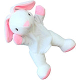 Papusa de Mana pentru Teatru de Papusi, Flippy, din Plus, 25 x 10 x 8 cm, Model Iepure, Alb/Roz - vivimall.ro