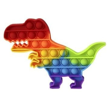 Jucarie Pop It and Flip It, Push bubble, Dinozaur, Multicolor, Model 6 - vivimall.ro