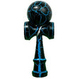 Jucarie Kendama Profesionala, Kendama Cracked din Lemn – 18 cm, Joc Interactiv de Indemanare pentru copii si adulti, Negru Albastru - vivimall.ro