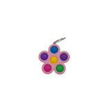 Jucarie Push Pop Bubble Fidget, Pop It, Breloc Antistres, Floare, /Roz
