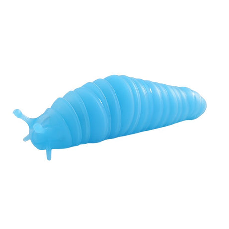 Jucarie Senzoriala Antistres, Fidget Toys, Omida Tip Breloc, 11 Cm, +3 Ani, Albastru Transparent - vivimall.ro