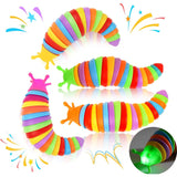 Jucarie Senzoriala Antistres, Fidget Toys, Omida Curcubeu, 18.6 Cm, Functie De Luminat, +3 Ani, Multicolor - vivimall.ro