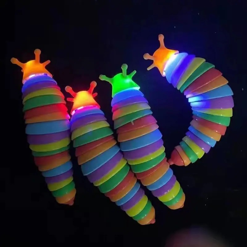 Jucarie Senzoriala Antistres, Fidget Toys, Omida Curcubeu, 18.6 Cm, Functie De Luminat, +3 Ani, Multicolor - vivimall.ro