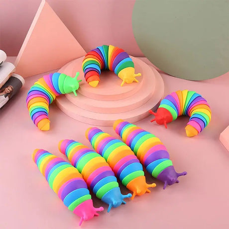 Jucarie Senzoriala Antistres, Fidget Toys, Omida Curcubeu, 18.6 Cm, Functie De Luminat, +3 Ani, Multicolor - vivimall.ro