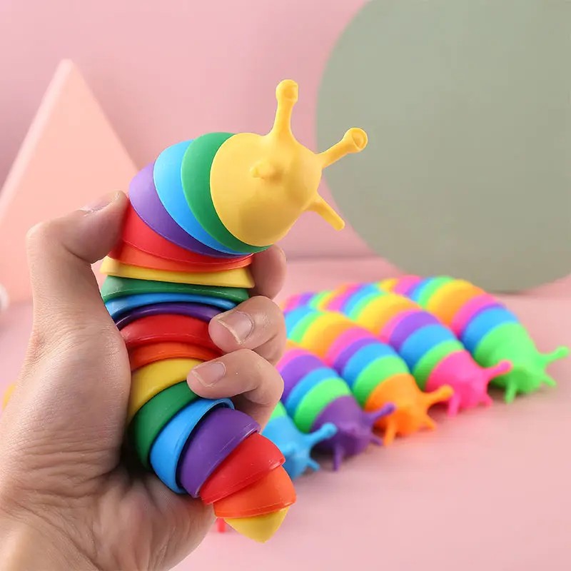 Jucarie Senzoriala Antistres, Fidget Toys, Omida Curcubeu, 18.6 Cm, Functie De Luminat, +3 Ani, Multicolor - vivimall.ro