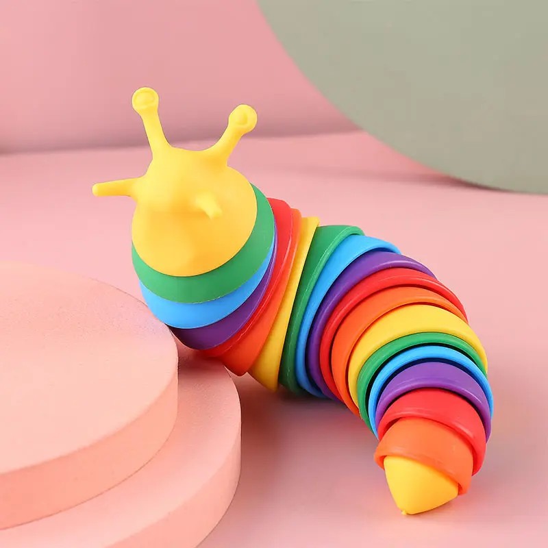 Jucarie Senzoriala Antistres, Fidget Toys, Omida Curcubeu, 18.6 Cm, Functie De Luminat, +3 Ani, Multicolor - vivimall.ro