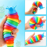 Jucarie Senzoriala Antistres, Fidget Toys, Omida Curcubeu, 18.6 Cm, Functie De Luminat, +3 Ani, Multicolor - vivimall.ro