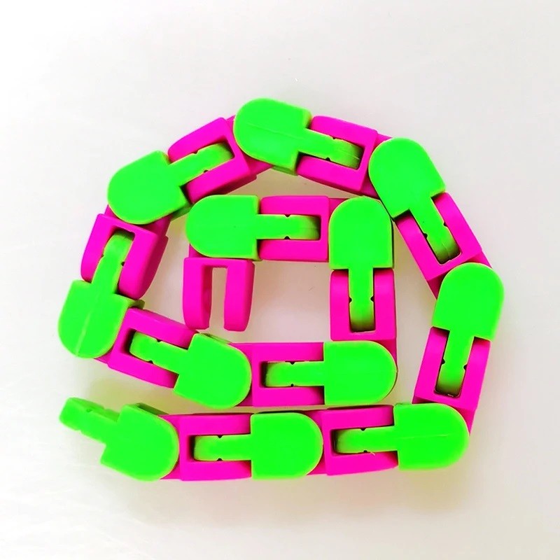 Jucarie Senzoriala Antistres, Fidget Toys, Puzzle De Imbinat Tip Sarpe, 24 Piese, +3 Ani, /Mov