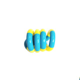 Jucarie Senzoriala Antistres, Fidget Twist, Cu Miscari Infinite De Decompresie, 2 Culori, Galben/Albastru, + 3 Ani - vivimall.ro