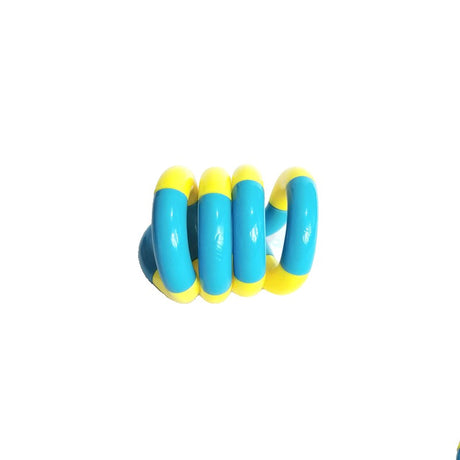 Jucarie Senzoriala Antistres, Fidget Twist, Cu Miscari Infinite De Decompresie, 2 Culori, Galben/Albastru, + 3 Ani - vivimall.ro