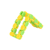 Jucarie Senzoriala Antistres - Puzzle de Imbinat Tip Sarpe, 24 Piese, +3 Ani, Verde