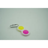 Jucarie Senzoriala Antistres, Simple Dimple, Breloc 2 Bulinute, Alb - vivimall.ro