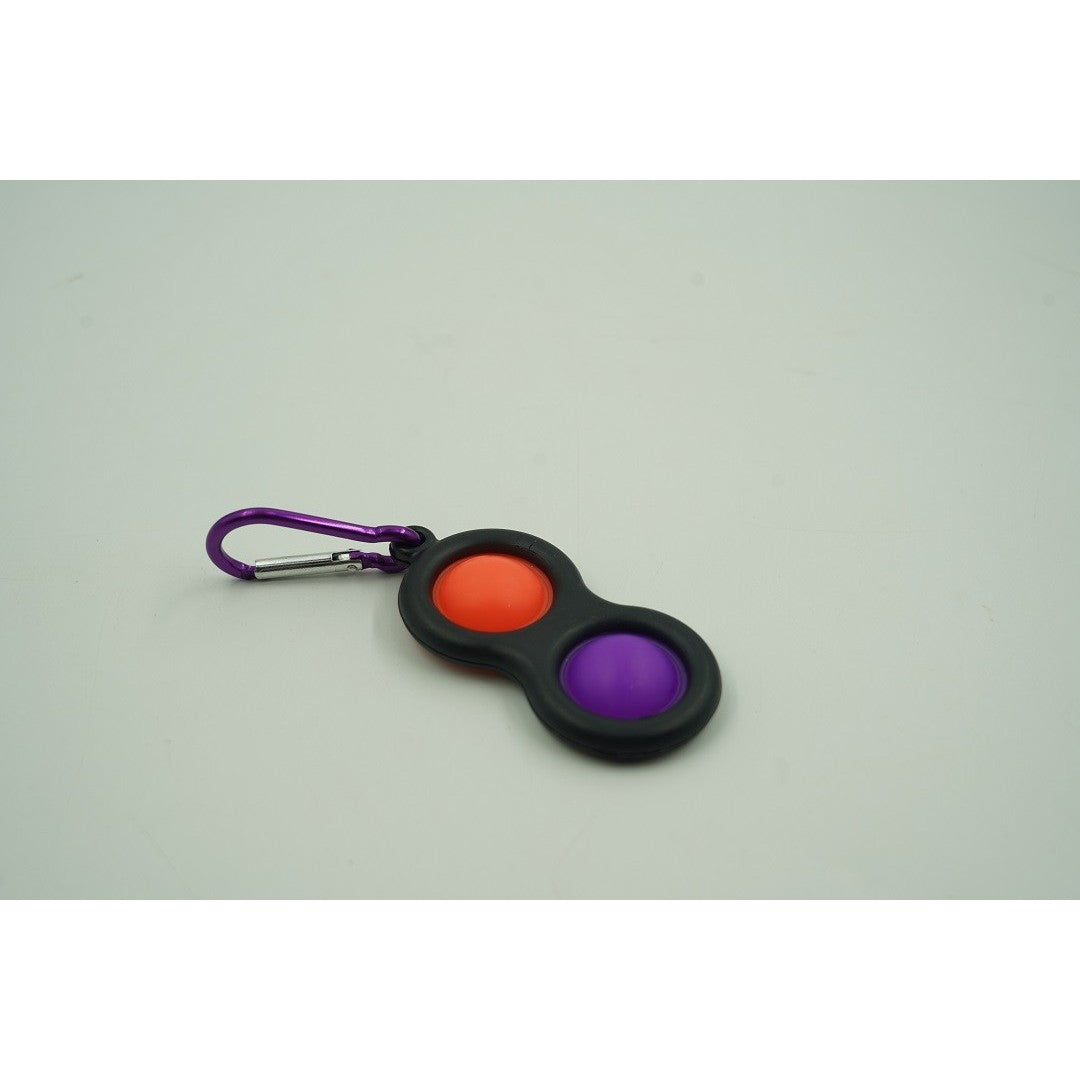 Jucarie Senzoriala Antistres, Simple Dimple, Breloc 2 Bulinute, Negru - vivimall.ro