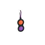 Jucarie Senzoriala Antistres, Simple Dimple, Breloc 2 Bulinute, Negru - vivimall.ro
