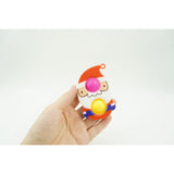 Jucarie senzoriala antistres, Simple Dimple, Breloc cu 2 bulinute, Mos Craciun, Multicolor