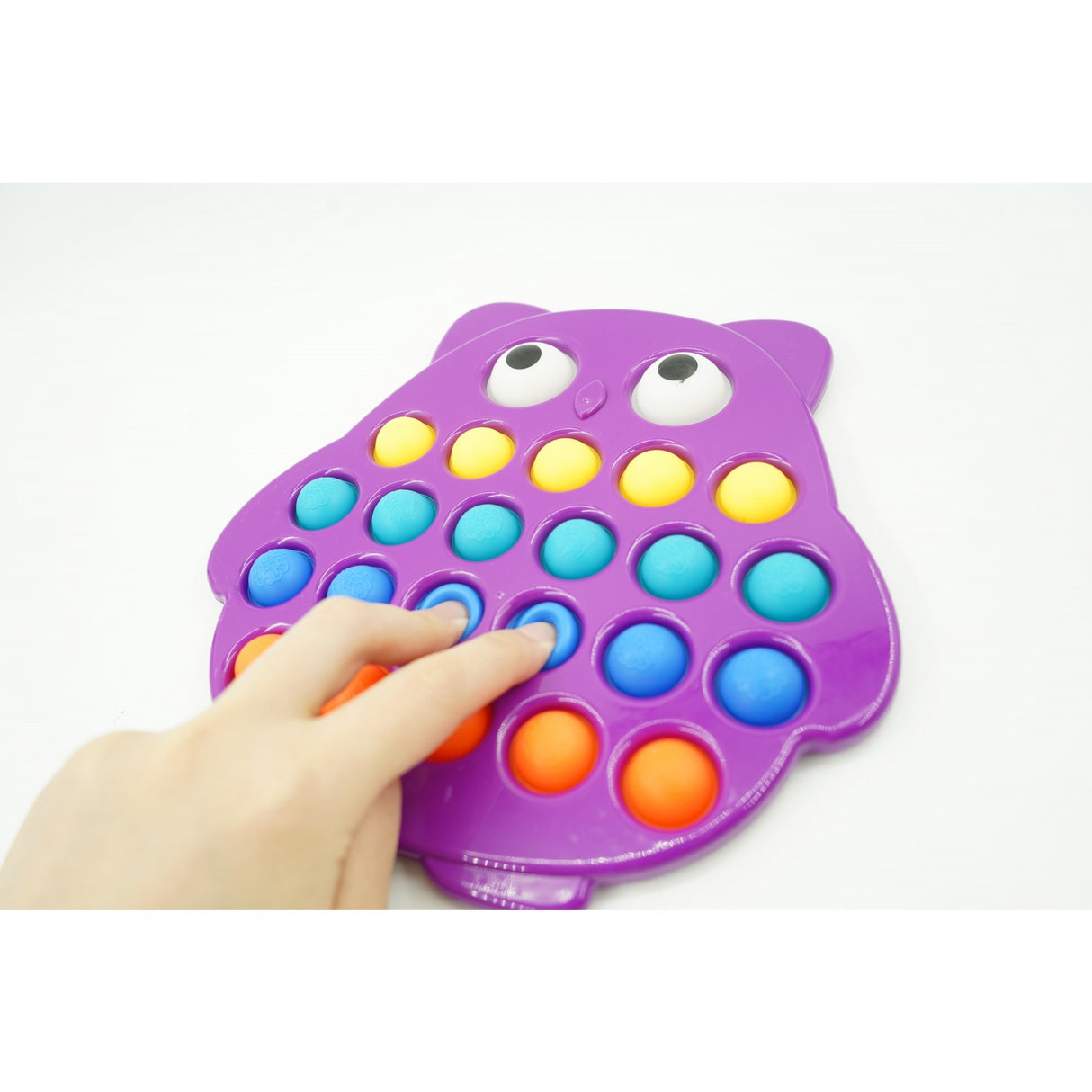 Jucarie senzoriala antistres, Simple Dimple, Bufnita, Multicolor, V1 - vivimall.ro