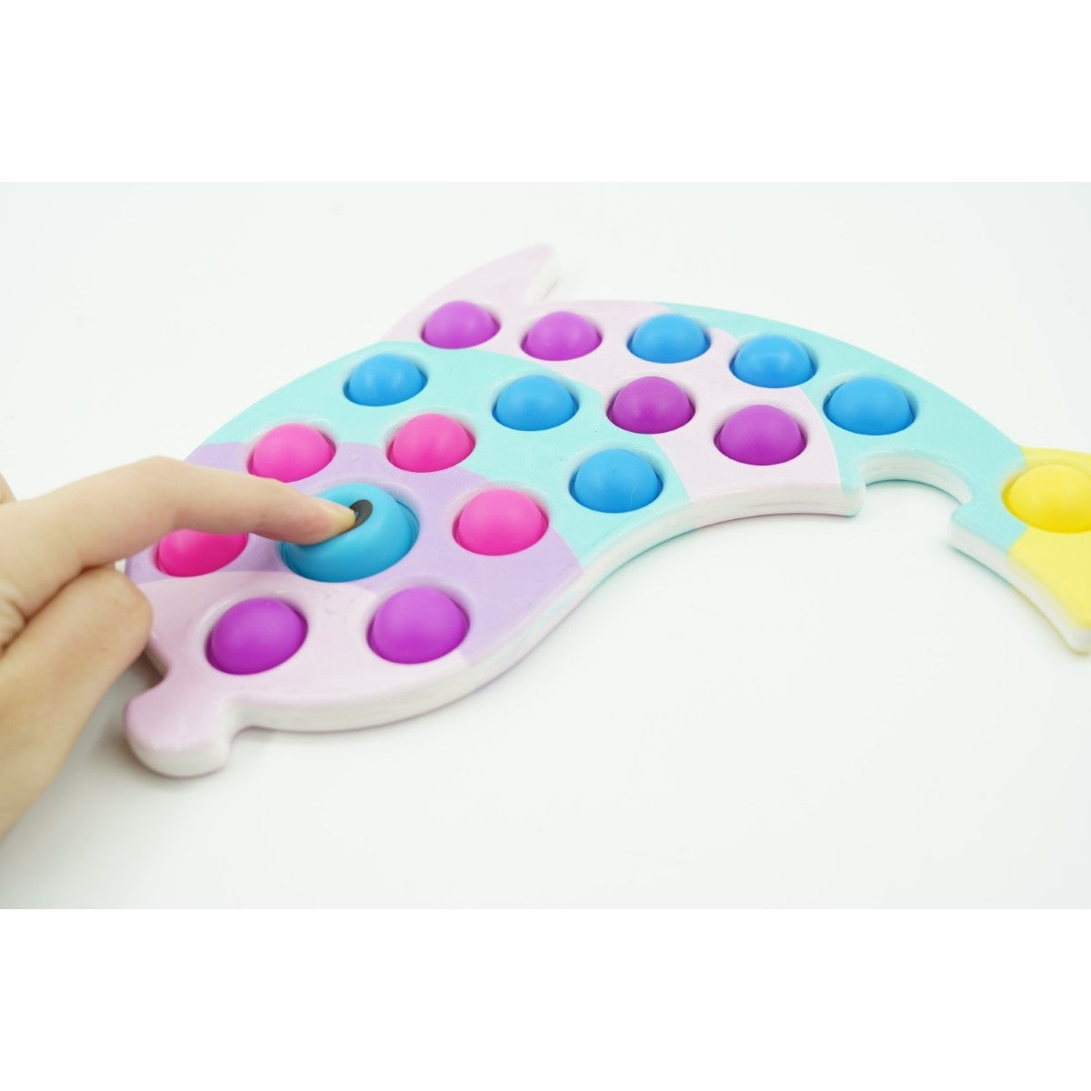 Jucarie Senzoriala Antistres, Simple Dimple, Delfin, Multicolor