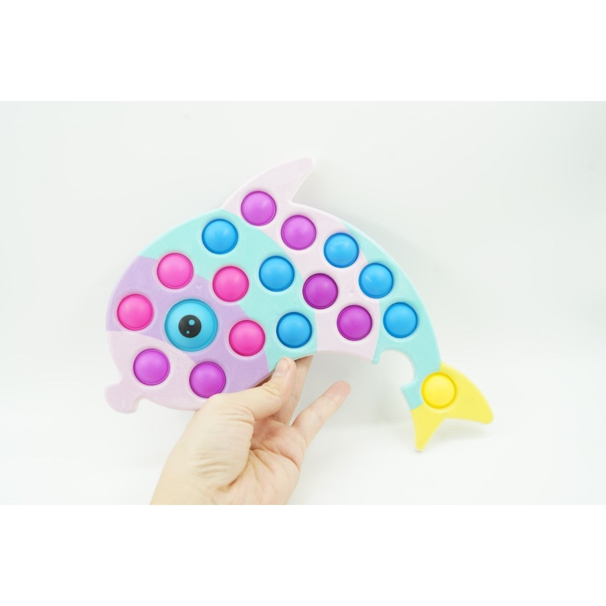 Jucarie Senzoriala Antistres, Simple Dimple, Delfin, Multicolor