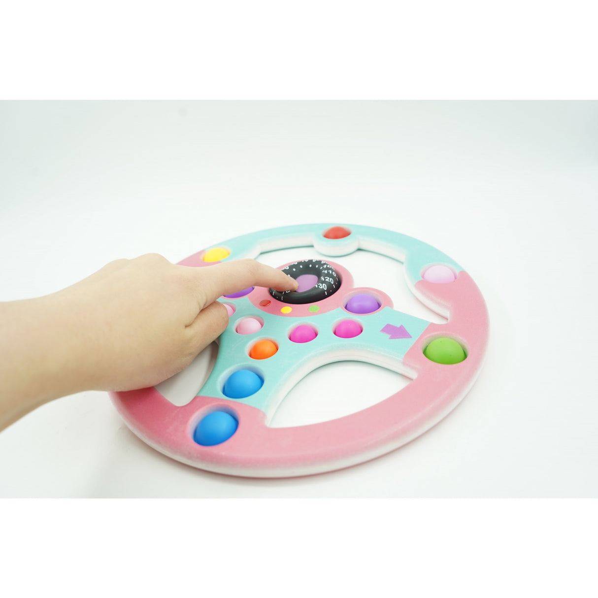 Jucarie senzoriala antistres, Simple Dimple, Volan, Multicolor, V1 - vivimall.ro