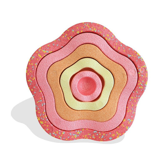 Jucarie Senzoriala de Echilibru, Flippy, Tip Stepping Stones, 5 Piese, din Spuma, pentru Miscare, Sarituri, Prindere, Diametru 28 cm, Model 1, Multicolor - vivimall.ro