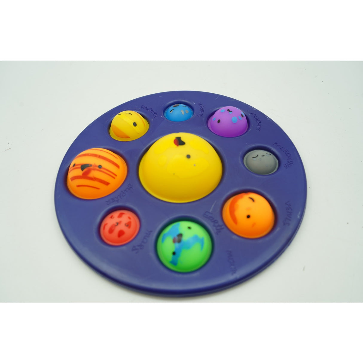 Jucarie Senzoriala Dimple Fidget Toy, Planetariu, Albastru, 18X18 Cm